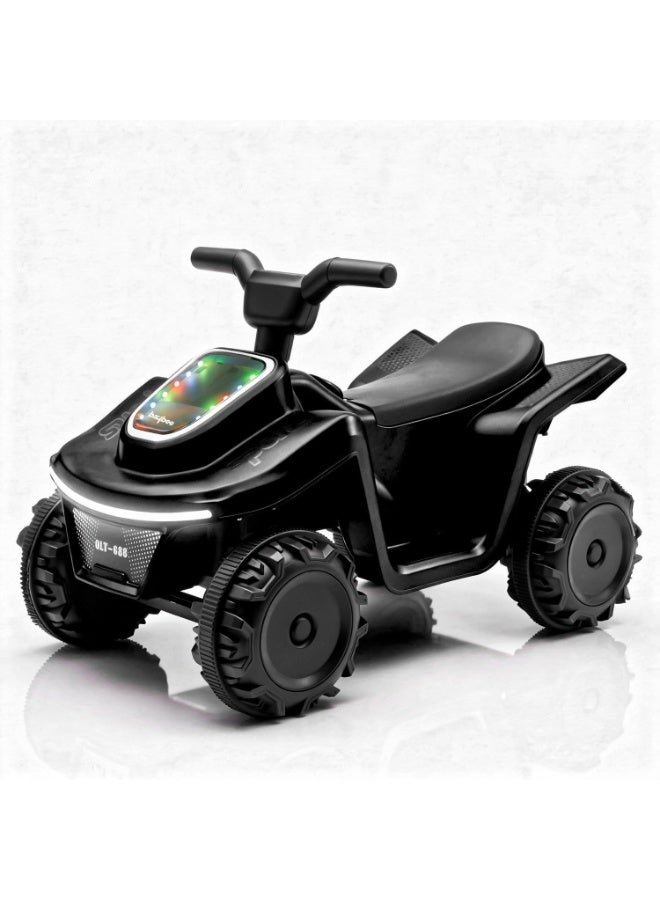 بيبي دراجة أطفال Giddy ATV تعمل بالبطارية | لعبة ركوب كهربائية قابلة لإعادة الشحن مع إضاءة ومنفذ USB وموسيقى | دراجة شاطئية كبيرة للأولاد والبنات من عمر 2 إلى 5 سنوات - Image 1